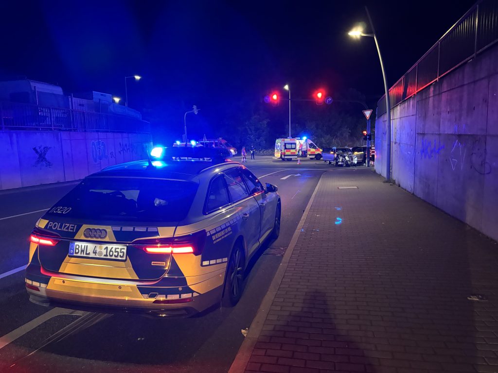 Verkehrsunfall auf der Wieselsbergstraße in Villingen