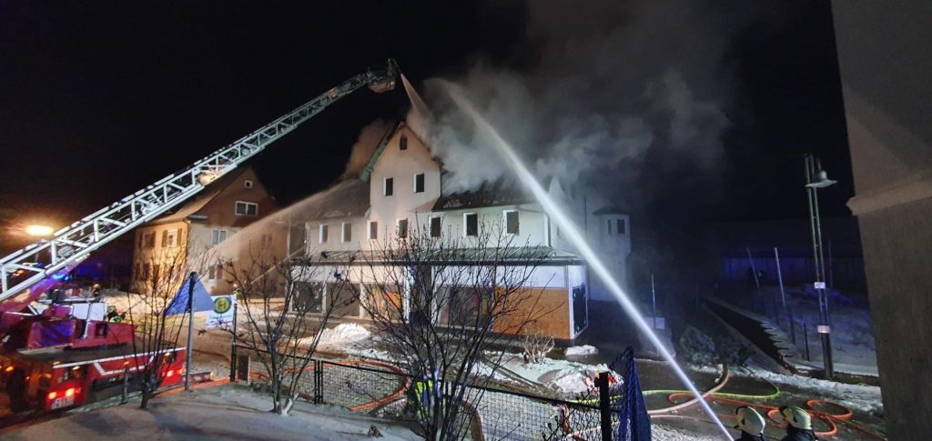 Gebäudebrand in Fluorn Winzeln